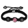 Shamballa Armband original Sterlinx mit 1 rosa Glitzerkugel SHS11A