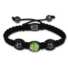 Shamballa Armband original Sterlinx mit 1 hellgrnen Glitzerkugel SHS11L