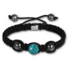 Shamballa Armband original Sterlinx mit 1 trkisen Glitzerkugel SHS11T