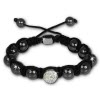 Shamballa Armband original Sterlinx mit 1 weien Glitzerkugel SHS15W