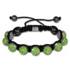 Shamballa Armband original Sterlinx mit 9 grnen Glitzerkugeln SHS90L